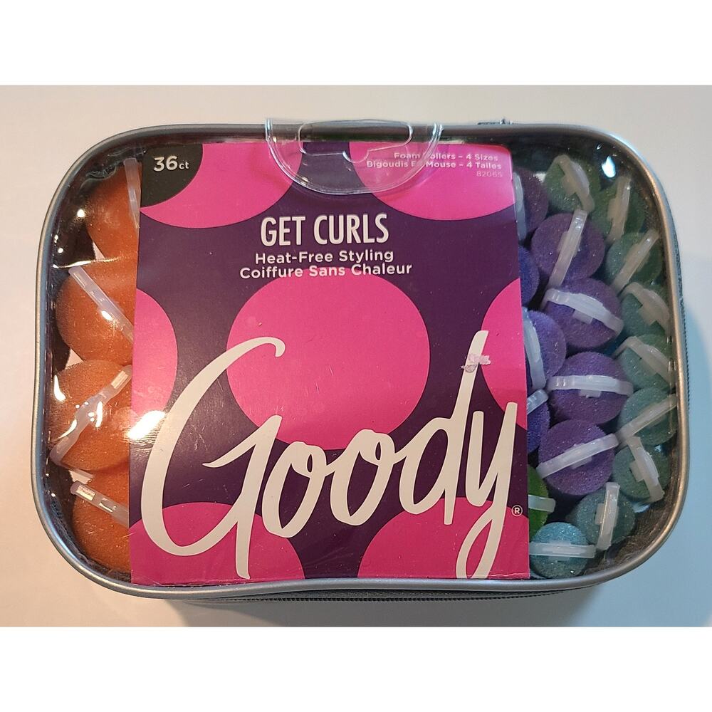 Goody GoCurl Get Curls Foam Hair Rollers 4 Sizes 36 Count New and Unused